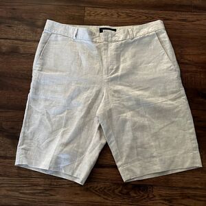 Banana Republic Factory Womens Linen Blend Bermuda Short Casual Beach Size 4